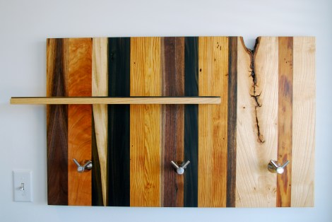 Reclaimed Coat hanger and shelf